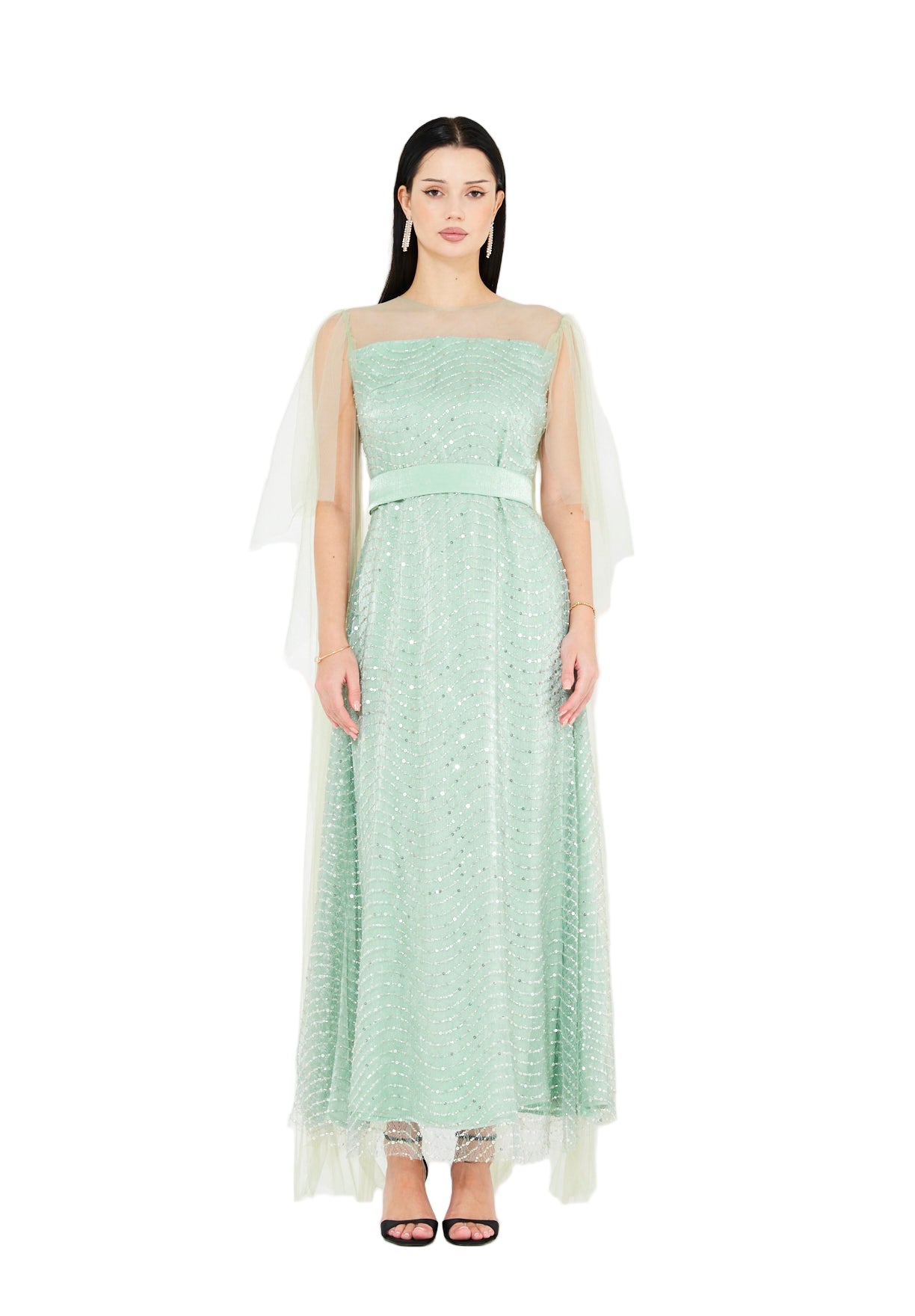 Midnight Sparkle Tulle Gown