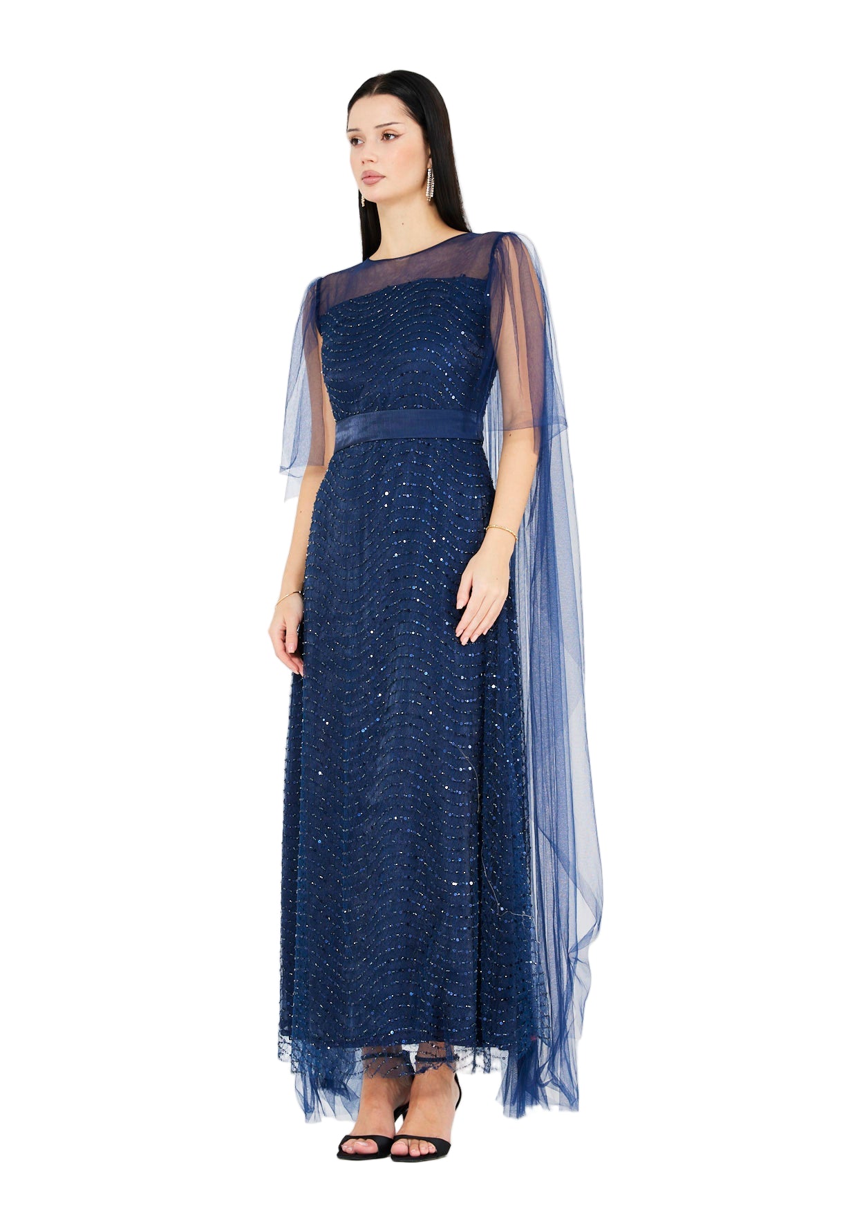 Midnight Sparkle Tulle Gown