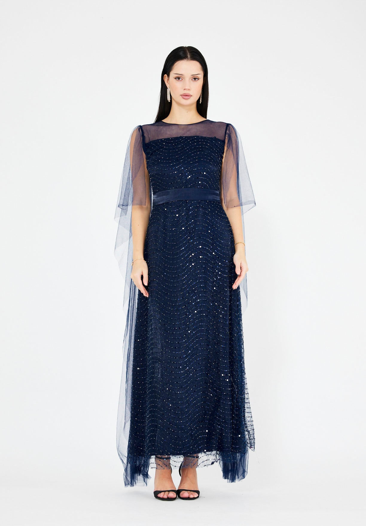Midnight Sparkle Tulle Gown
