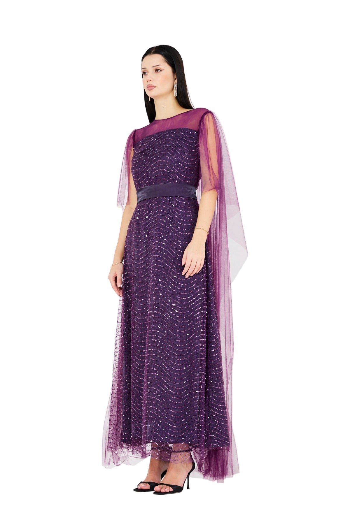 Midnight Sparkle Tulle Gown