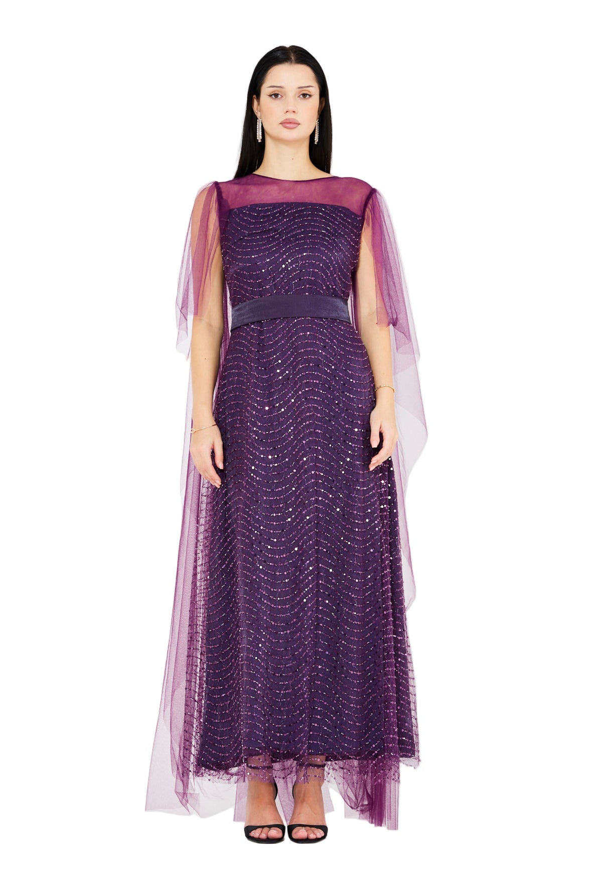 Midnight Sparkle Tulle Gown