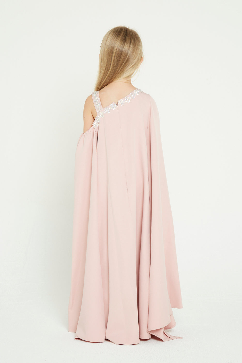 Asymmetrical Cold Shoulder Gown