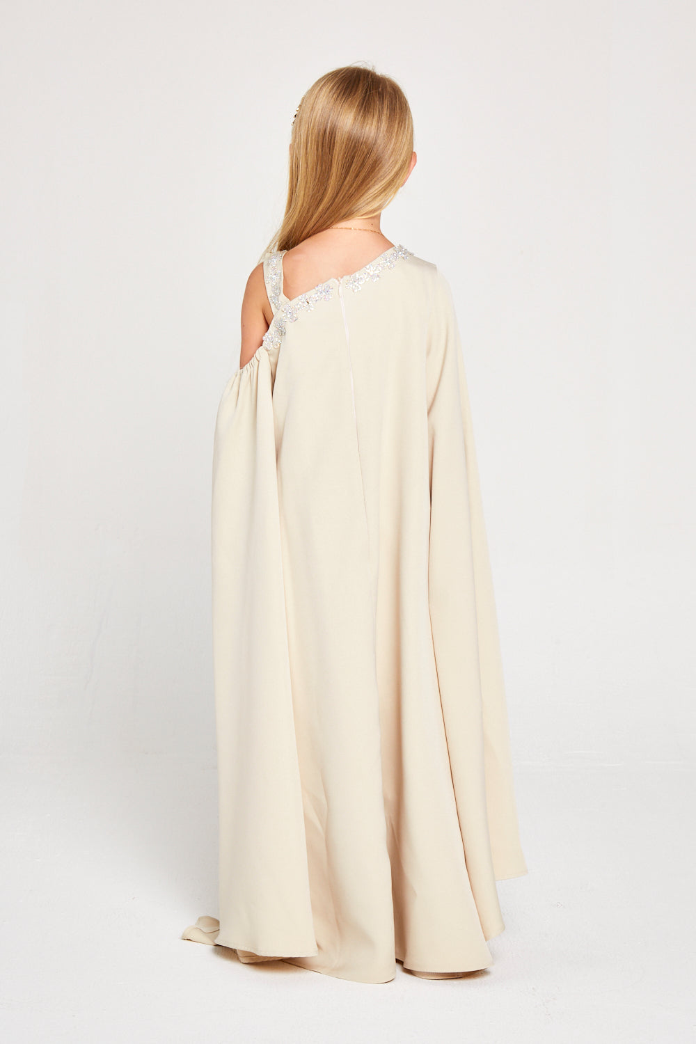 Asymmetrical Cold Shoulder Gown
