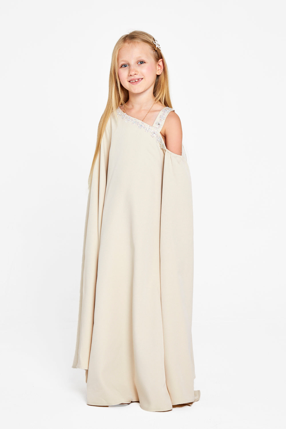 Asymmetrical Cold Shoulder Gown
