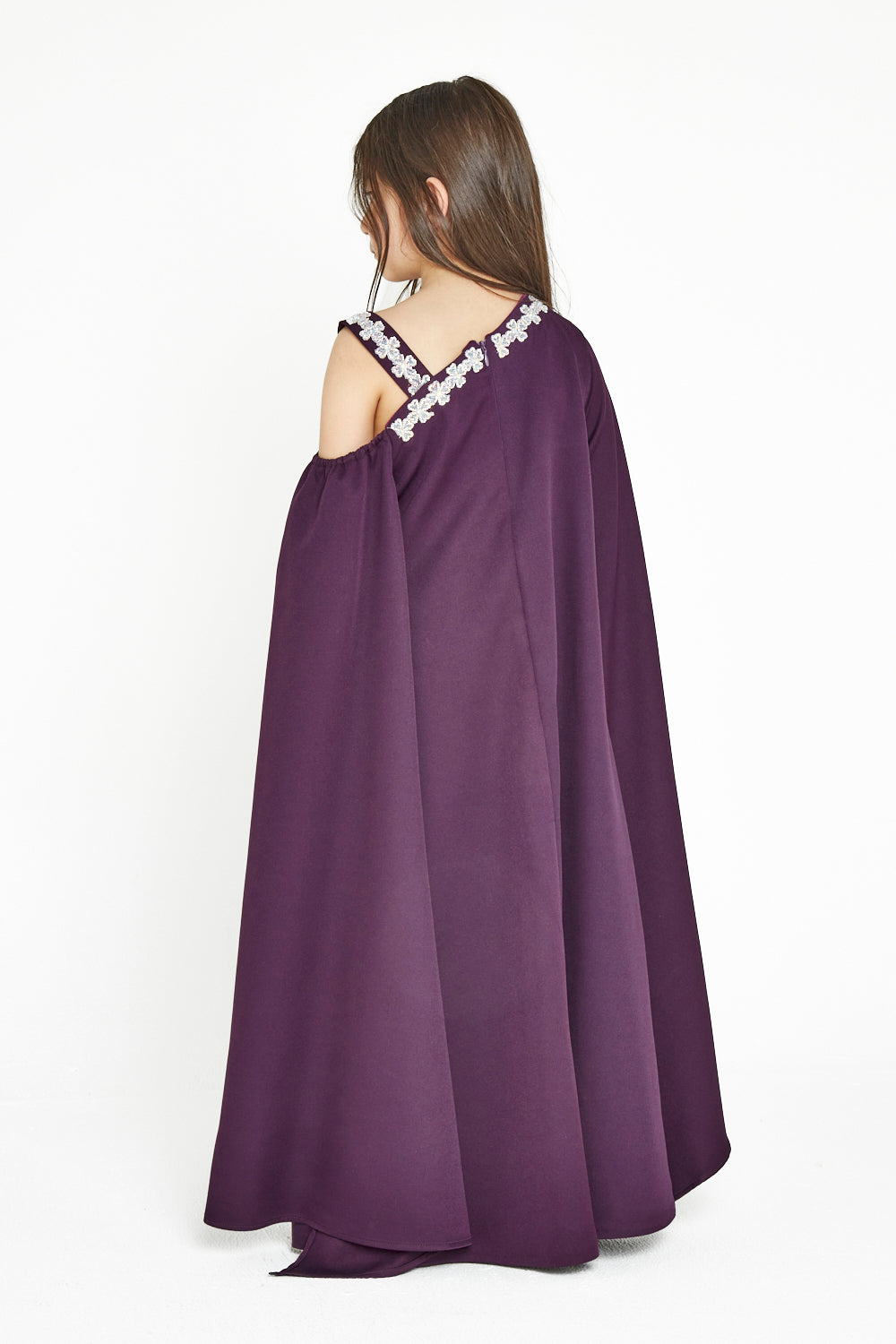 Asymmetrical Cold Shoulder Gown