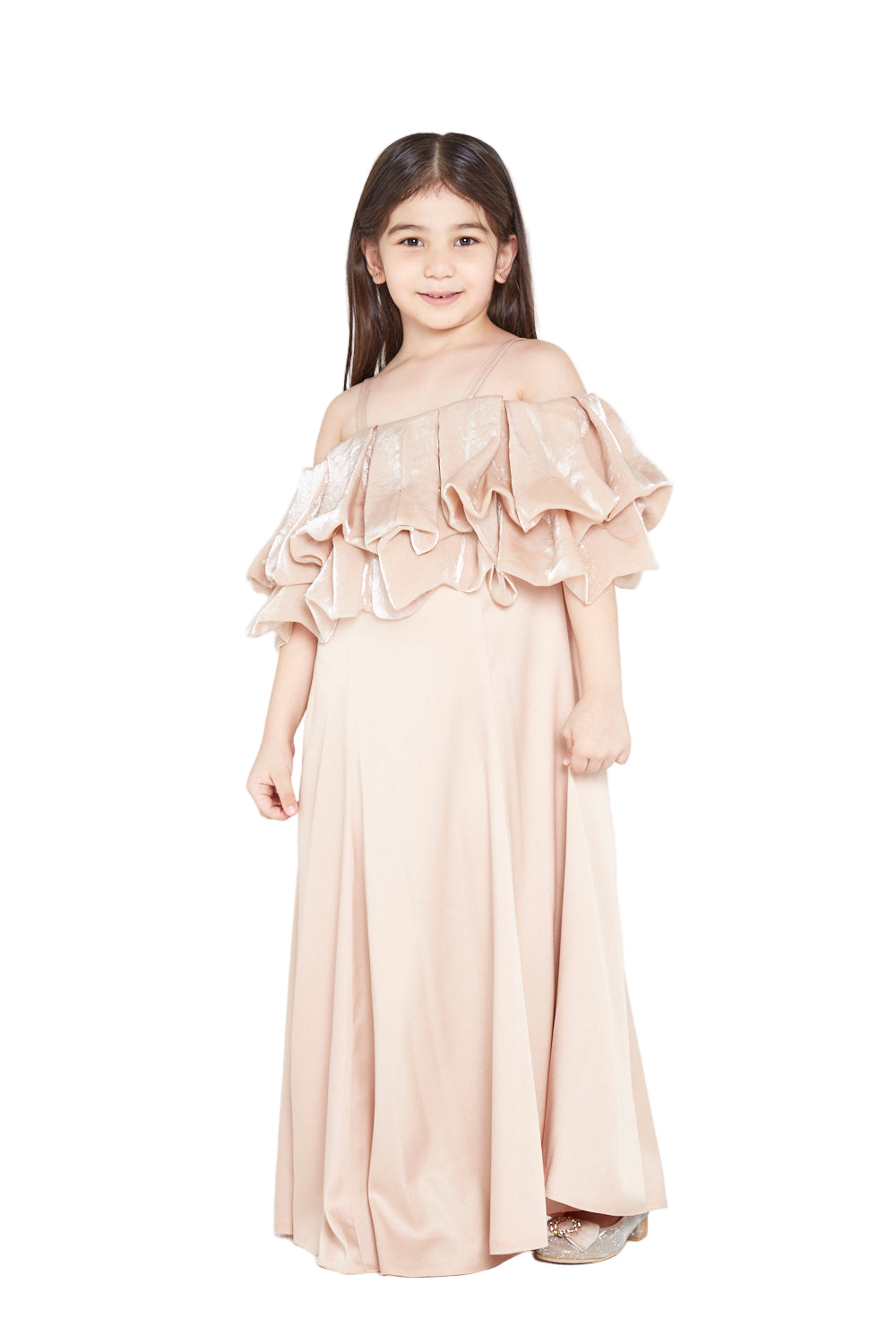 Lush Ruffle Off-Shoulder Gown