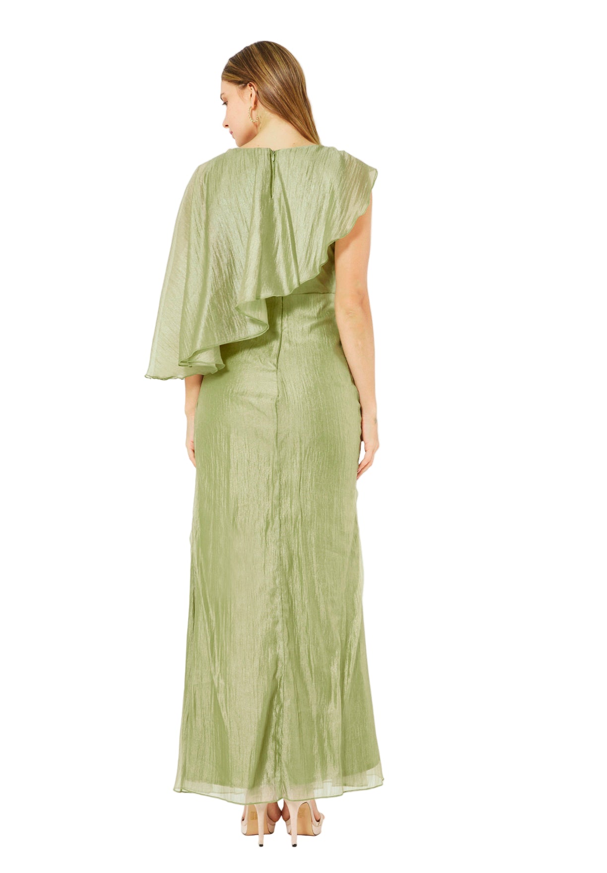 Asymmetric Draped Elegance Gown