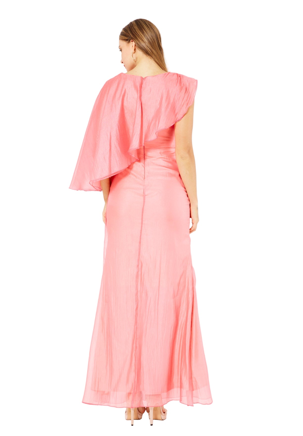 Asymmetric Draped Elegance Gown
