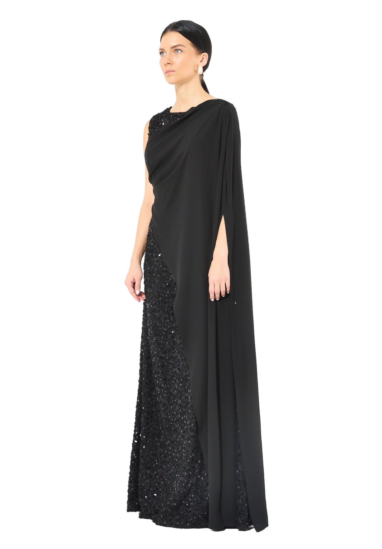 3D Texture Palette Embellished A-line Gown