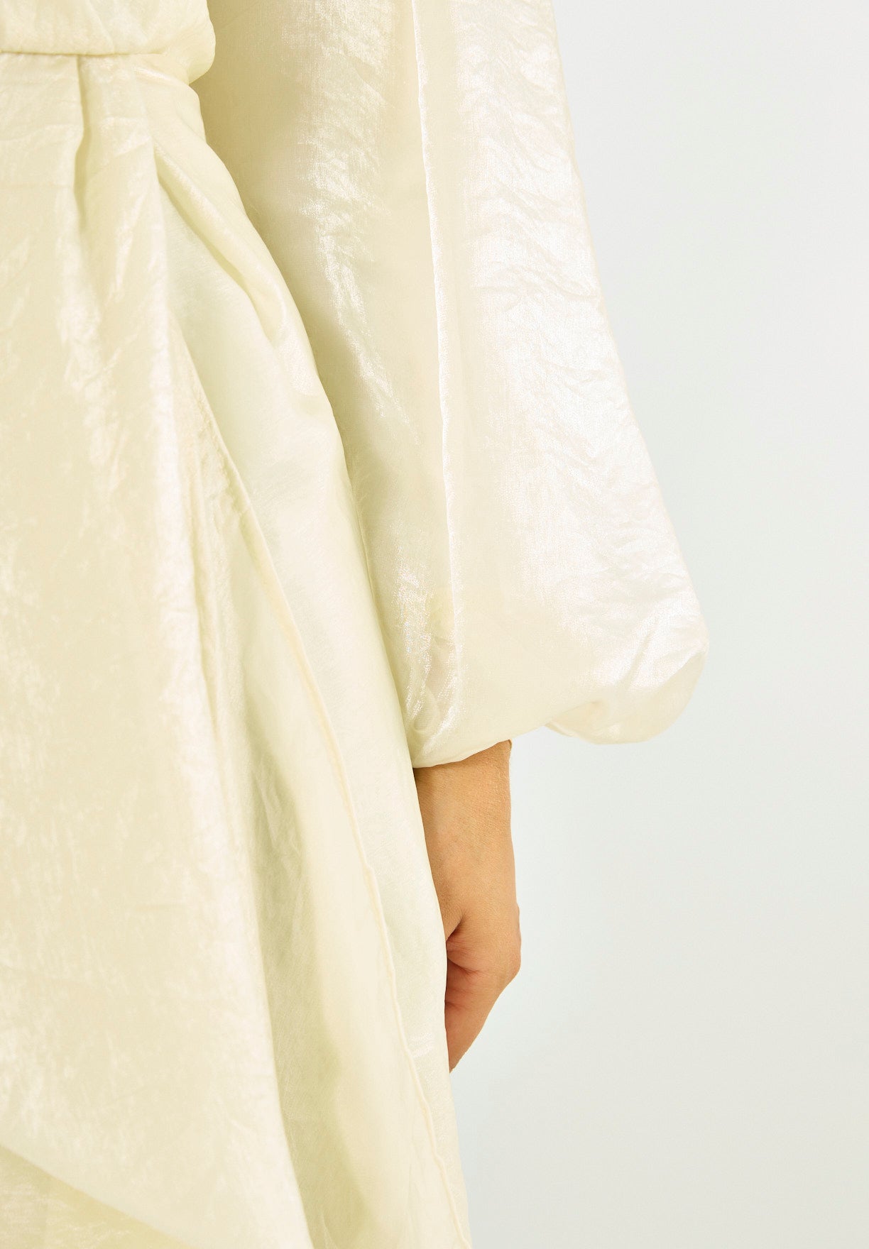 Asymmetric Draped Satin-Finish Evening Gown