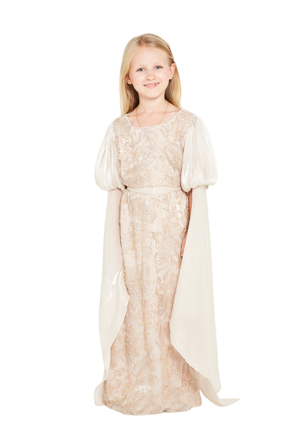 Whimsical Floral Embellished Elegance Gown