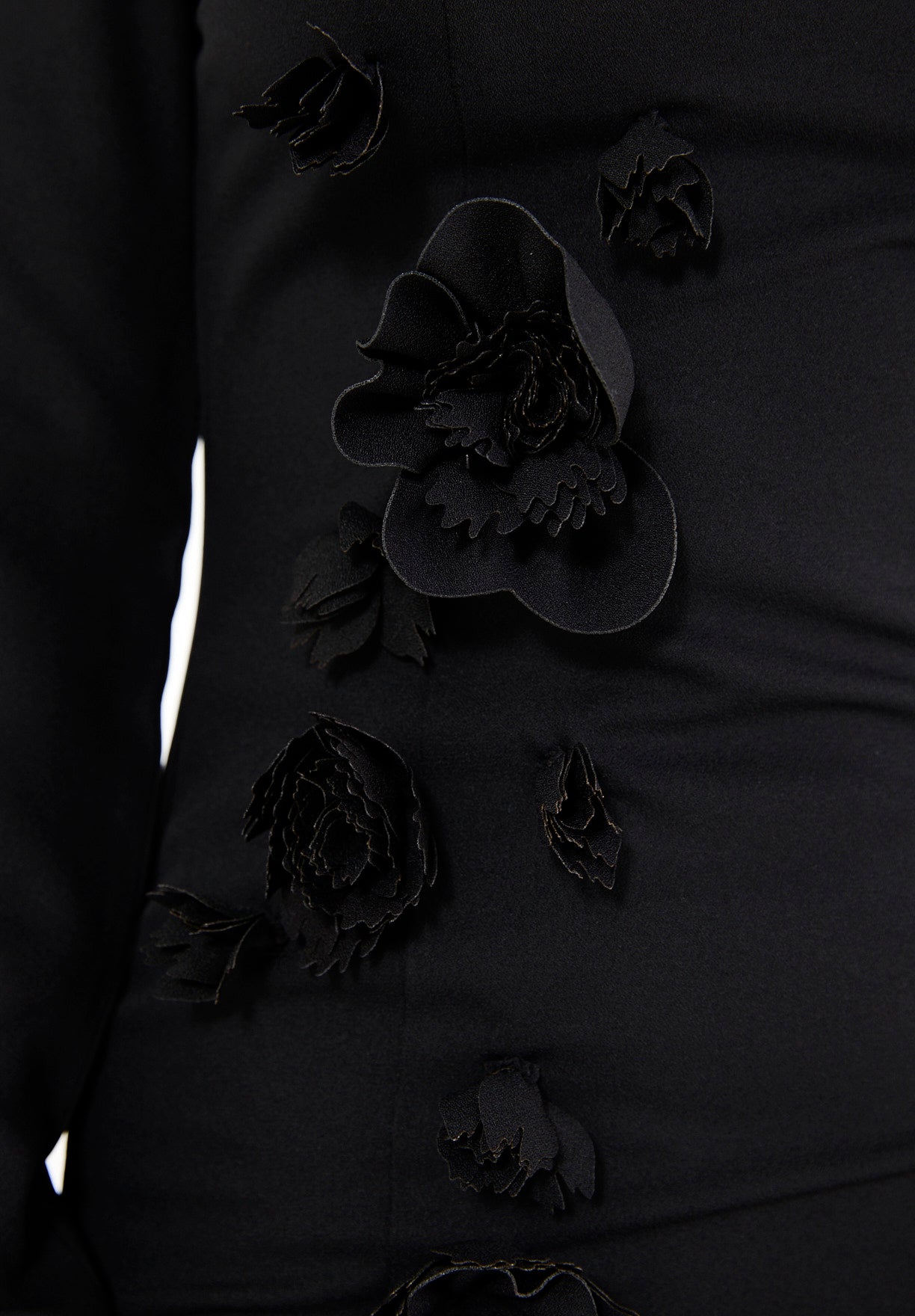 3D Floral Applique Elegance Off-Shoulder Gown