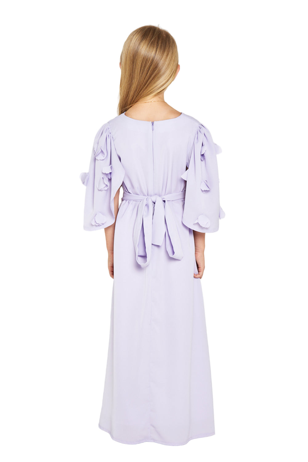 3D Appliqué Petal Drop Gown
