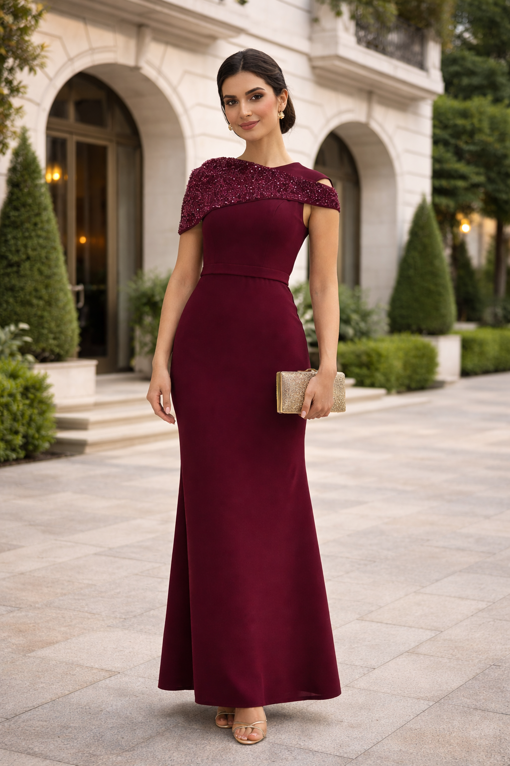 Seren One-Shoulder Grace Gown