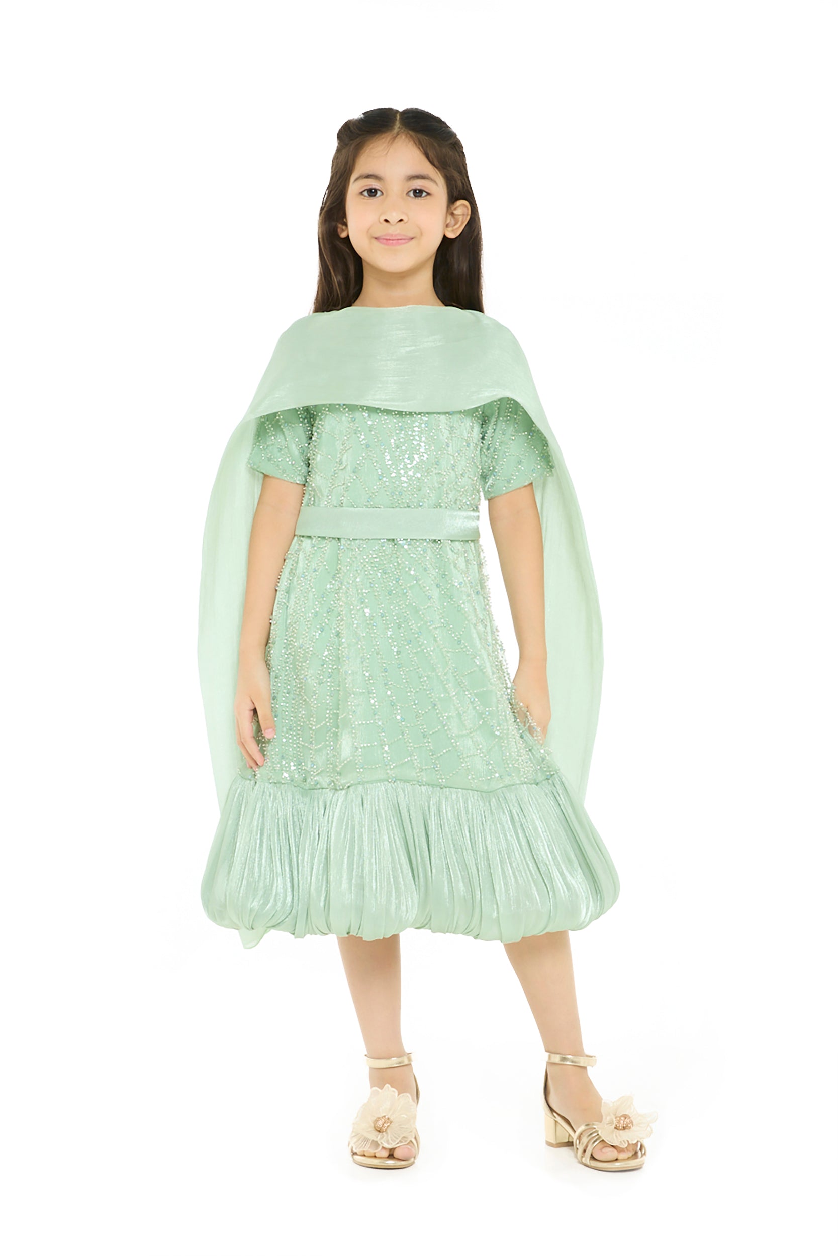 Shimmer Cape Charm Dress