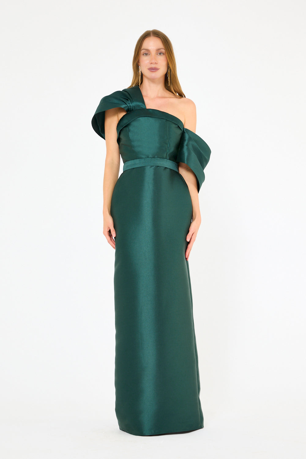 Sculpted One-Shoulder Gown