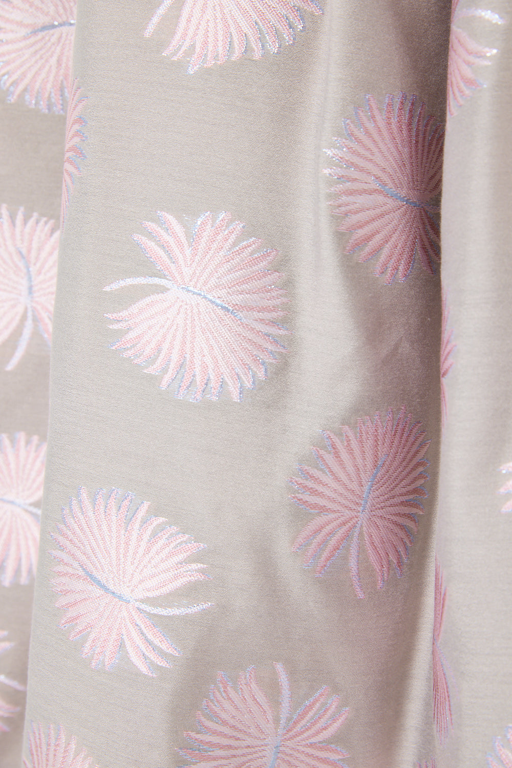 Vine Motif Print Belted Maxi Dress