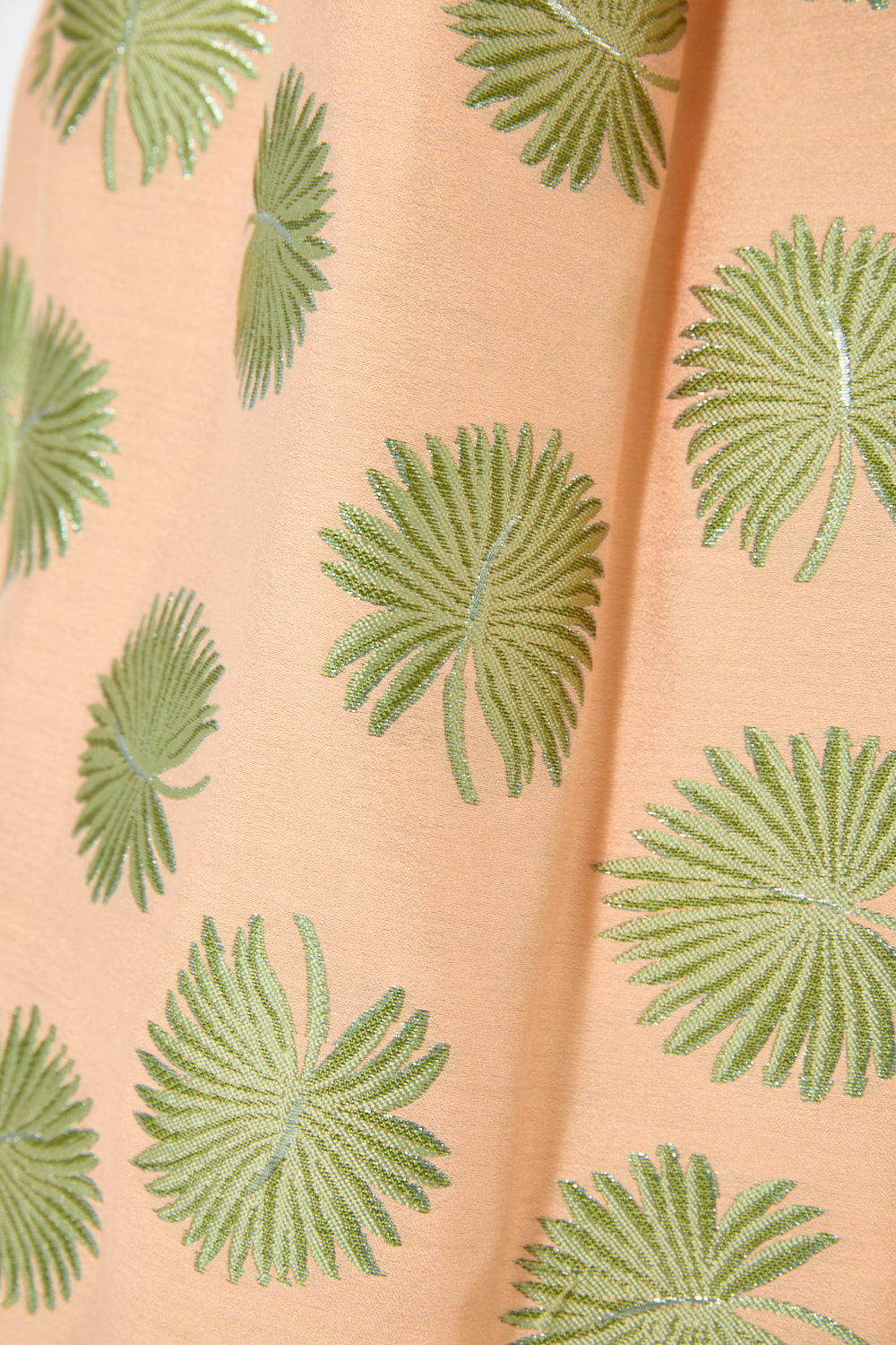 Vine Motif Print Belted Maxi Dress