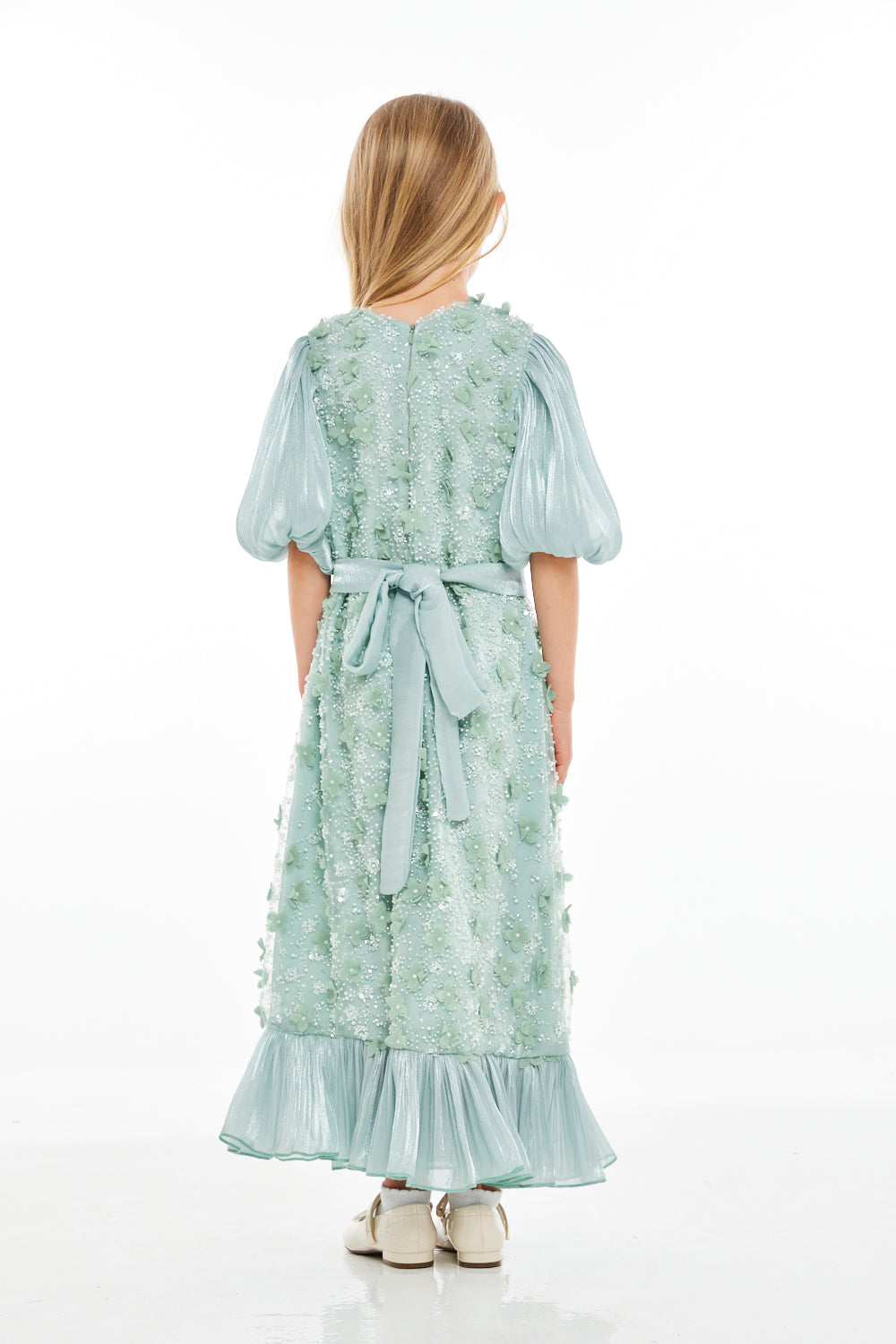 Floral Embroidered Tiered Hem Dress