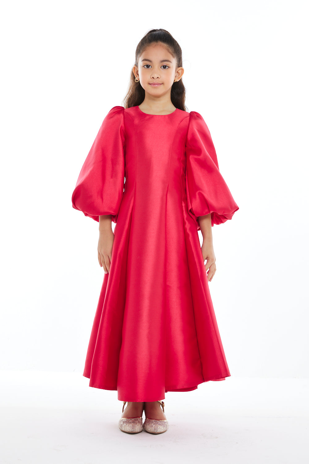 Couture Balloon Sleeve Dress