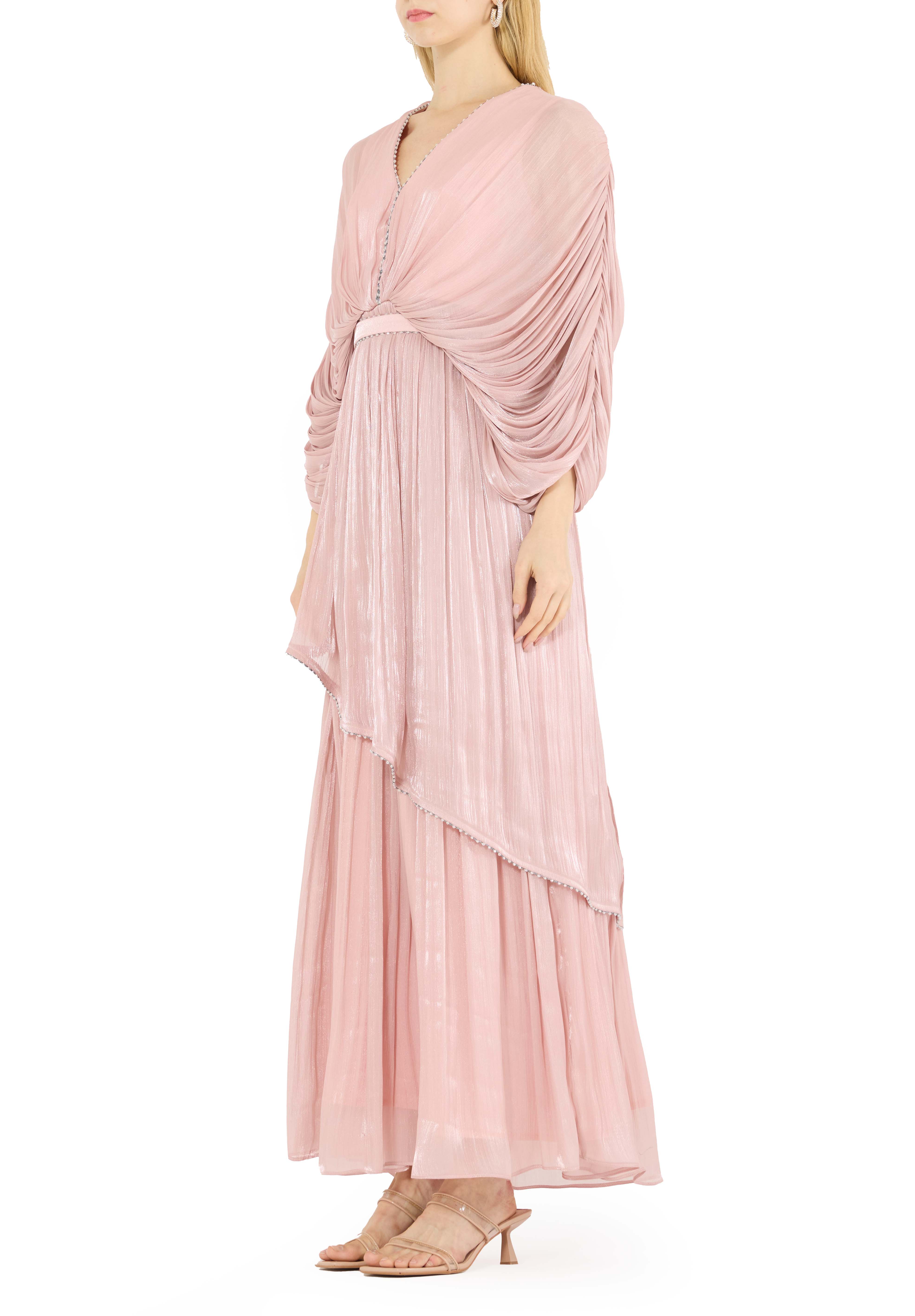 Beautiful Asymmetrical Silk Long Dress