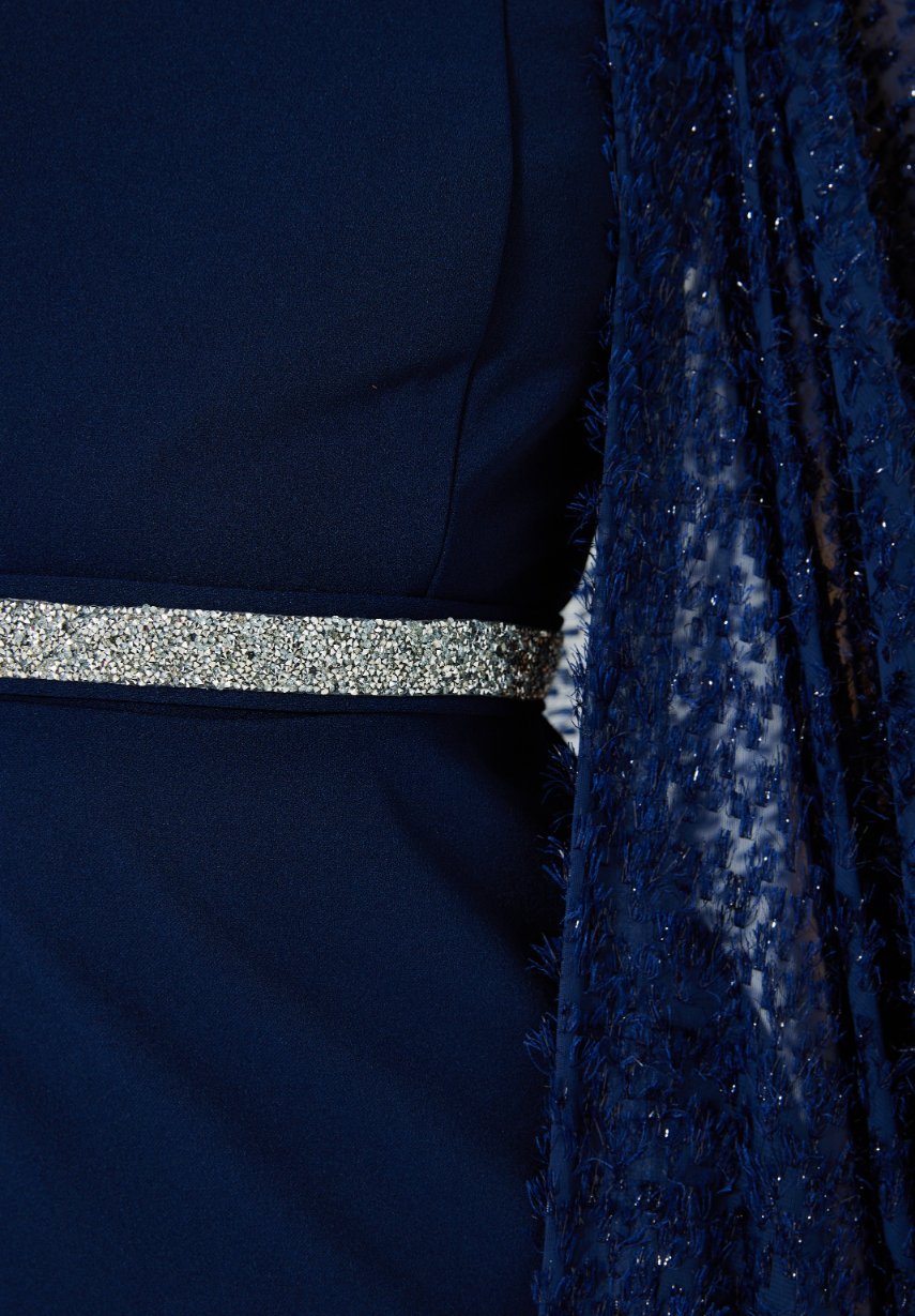 Beautiful Fit And flare Crepe Long Dress