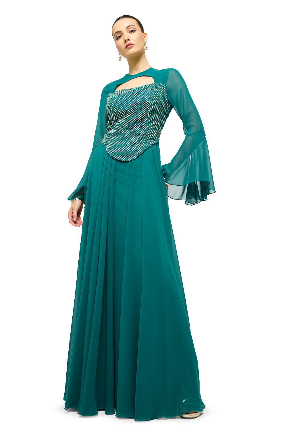 Celestial Drape Maxi Dress
