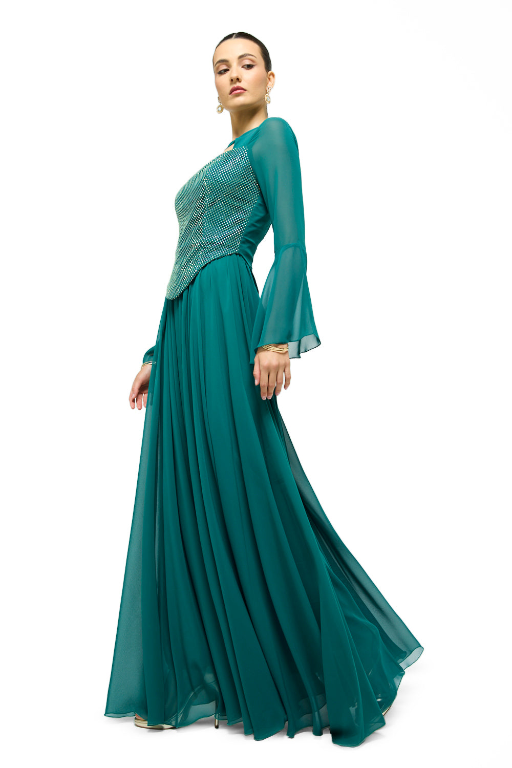 Celestial Drape Maxi Dress