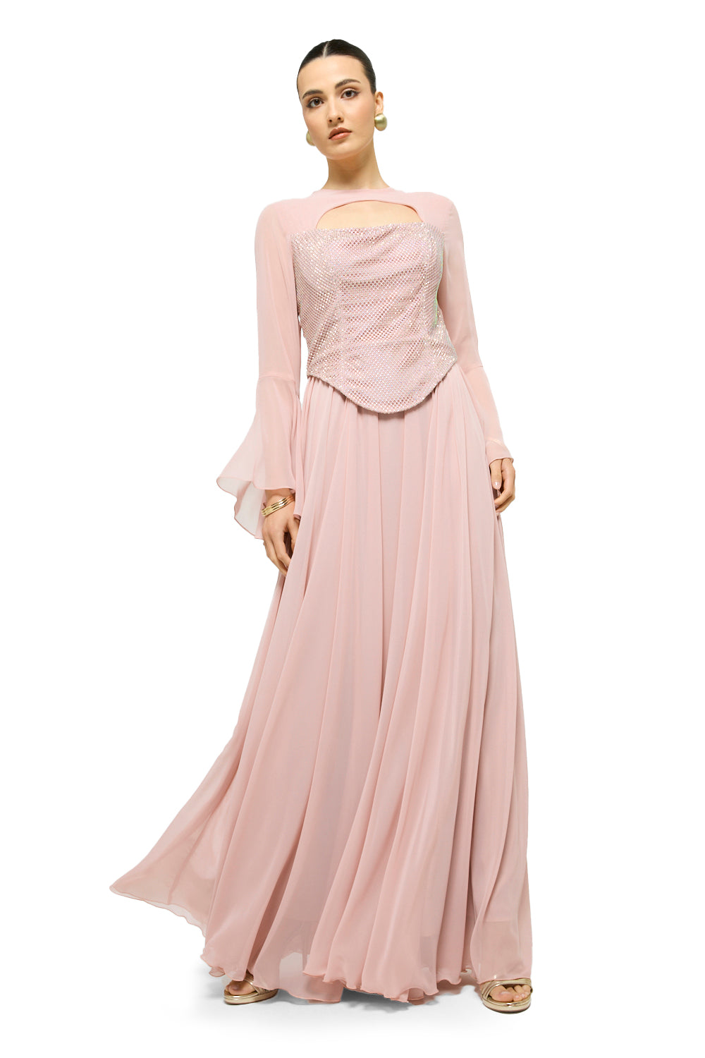 Celestial Drape Maxi Dress