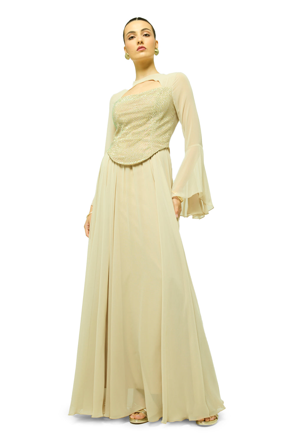 Celestial Drape Maxi Dress