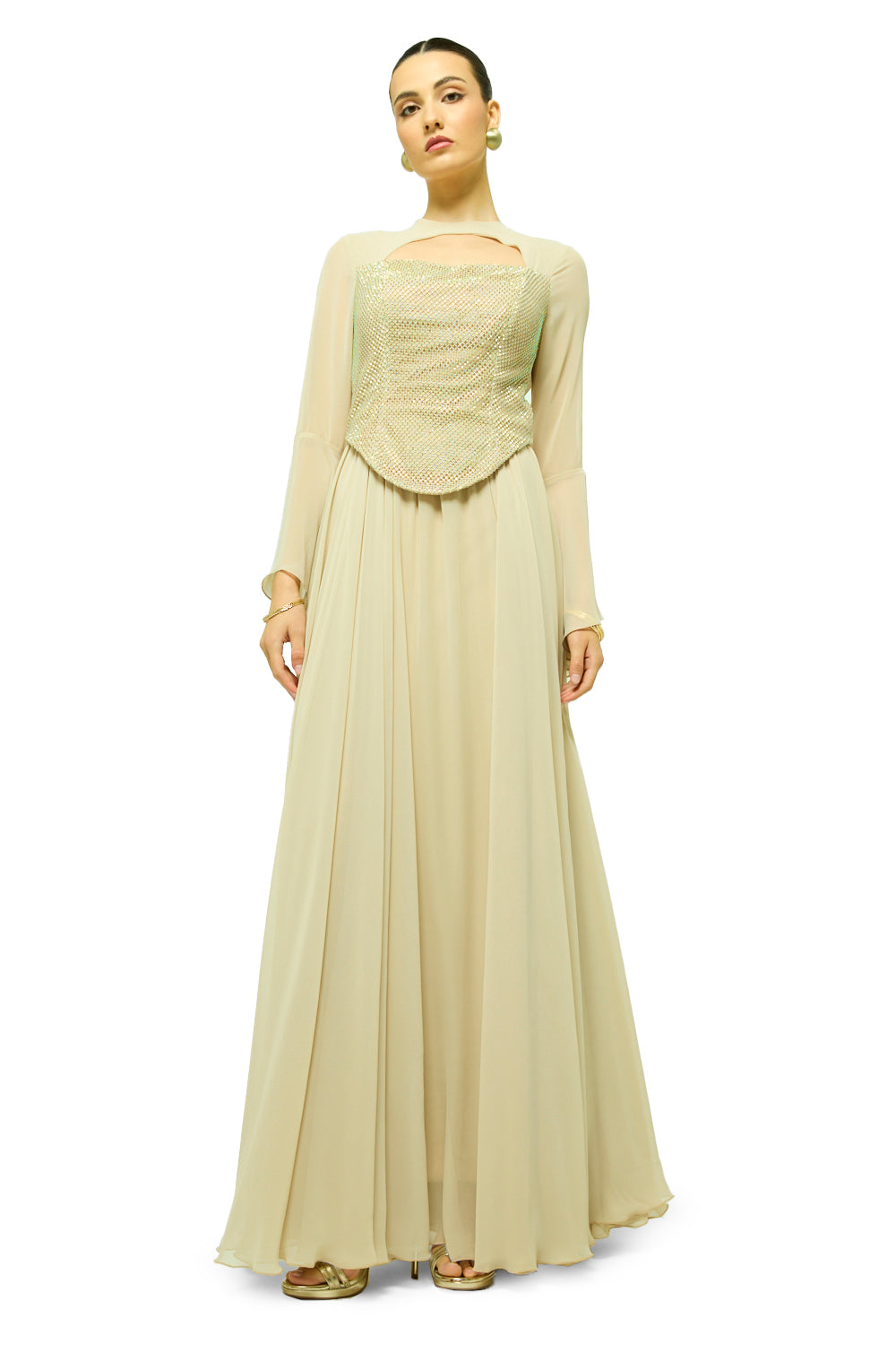 Celestial Drape Maxi Dress