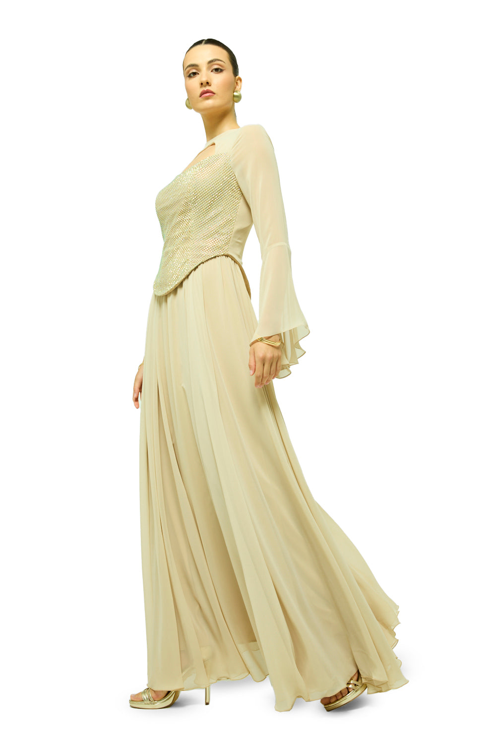 Celestial Drape Maxi Dress