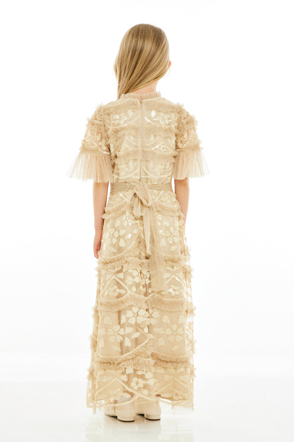 Tiered Sequin Tulle Dress