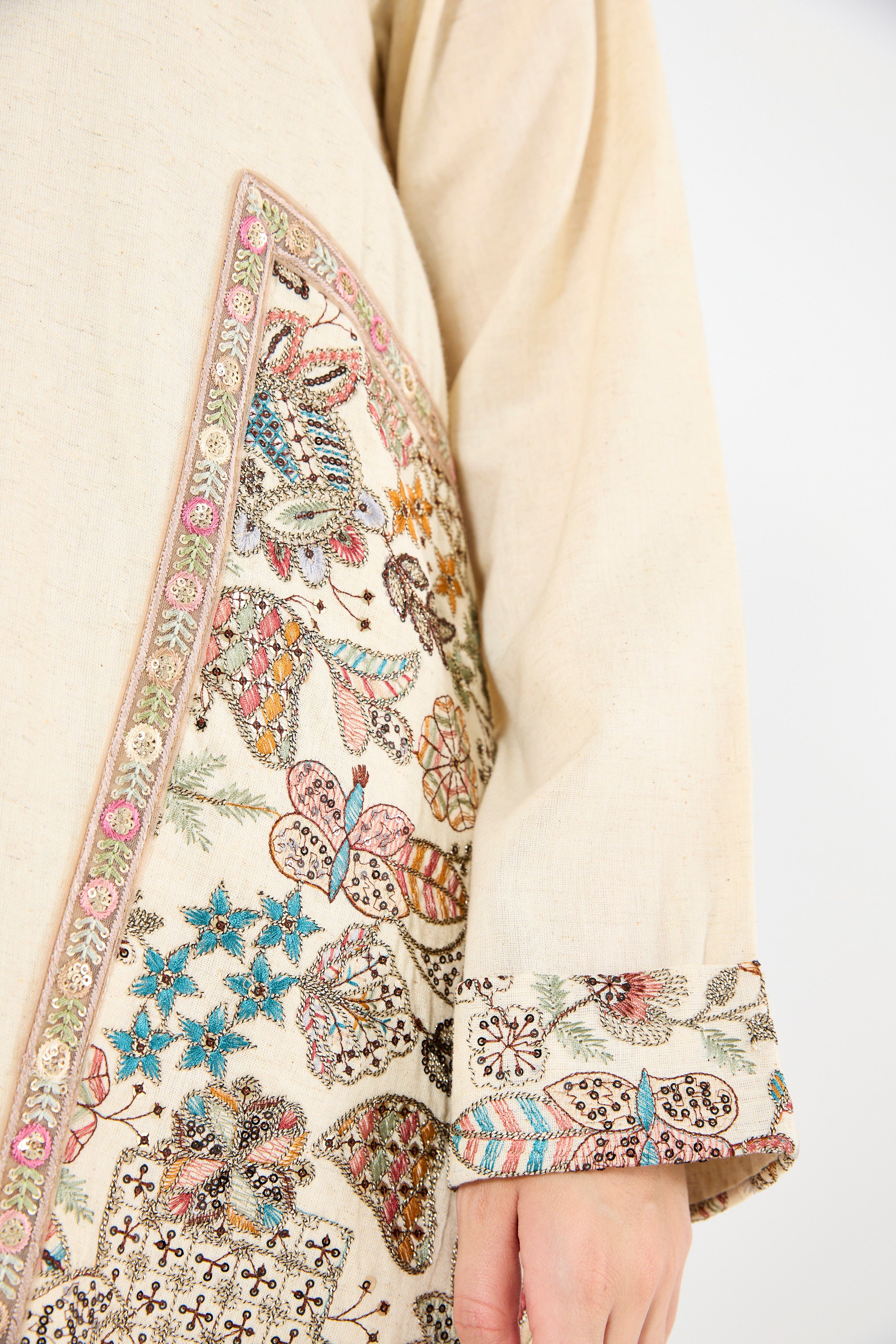 Contrast Large Patchwork Jalabiya