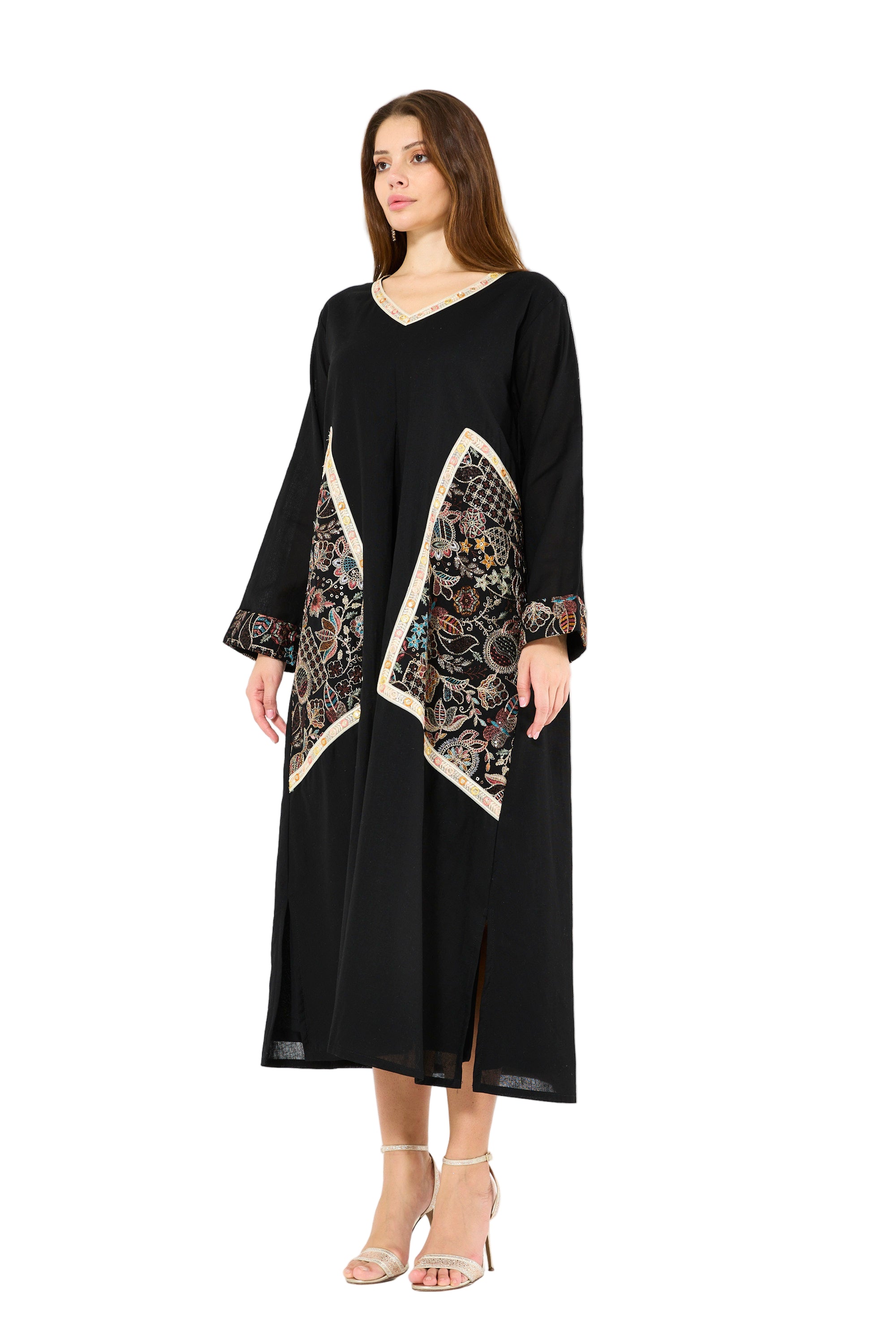 Contrast Large Patchwork Jalabiya