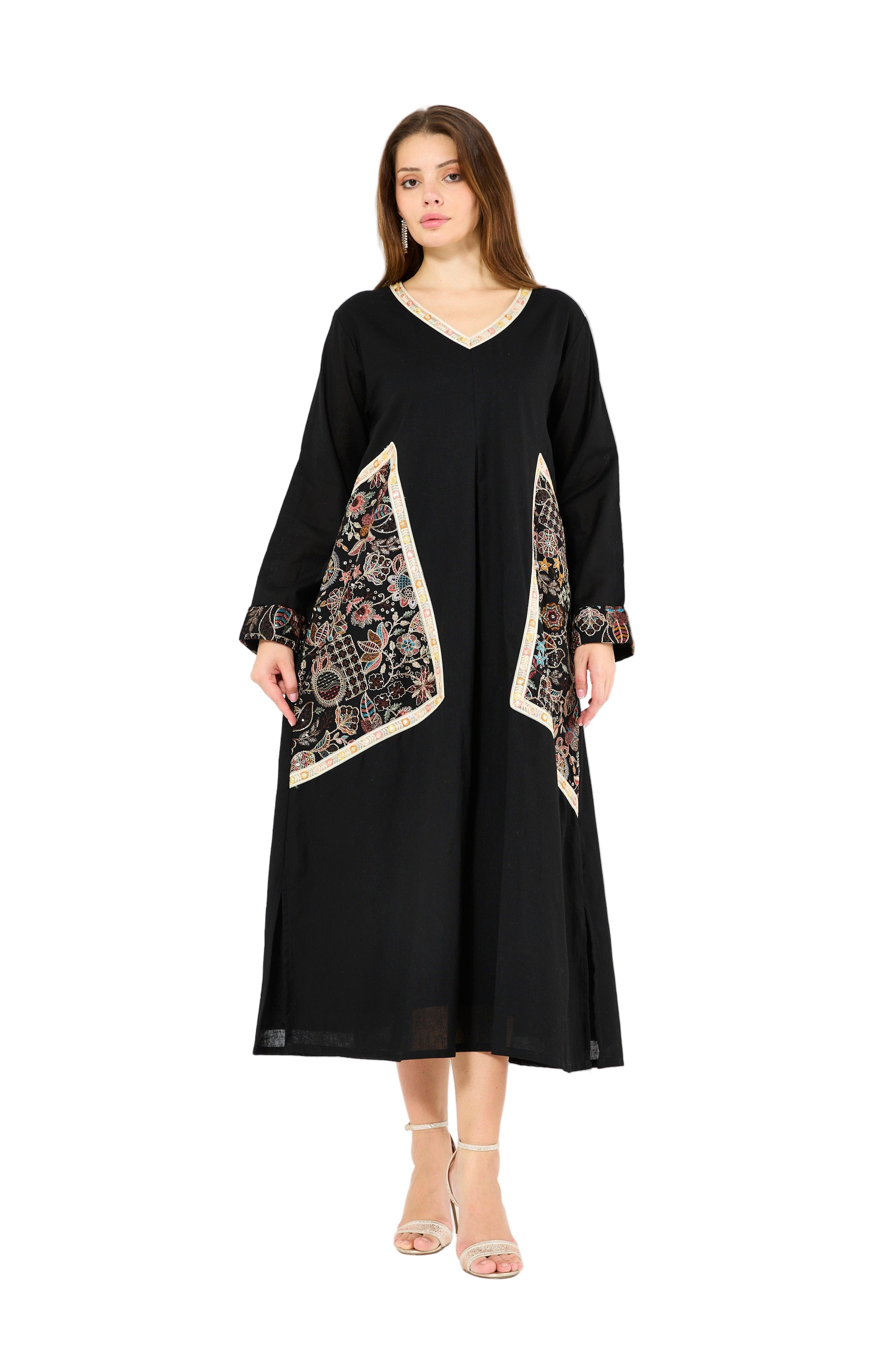 Contrast Large Patchwork Jalabiya