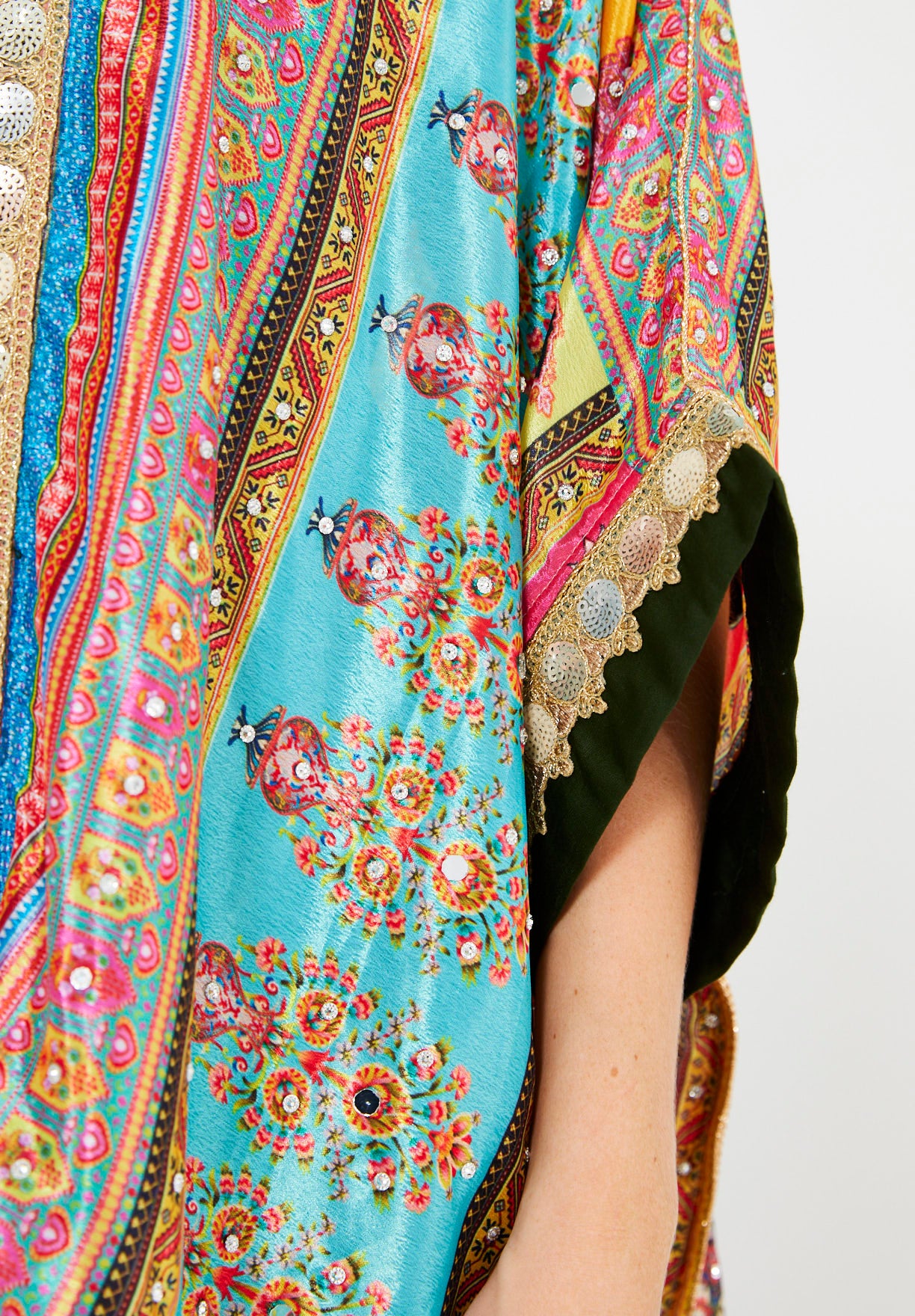 Vibrant Printed Bisht & Dress Set