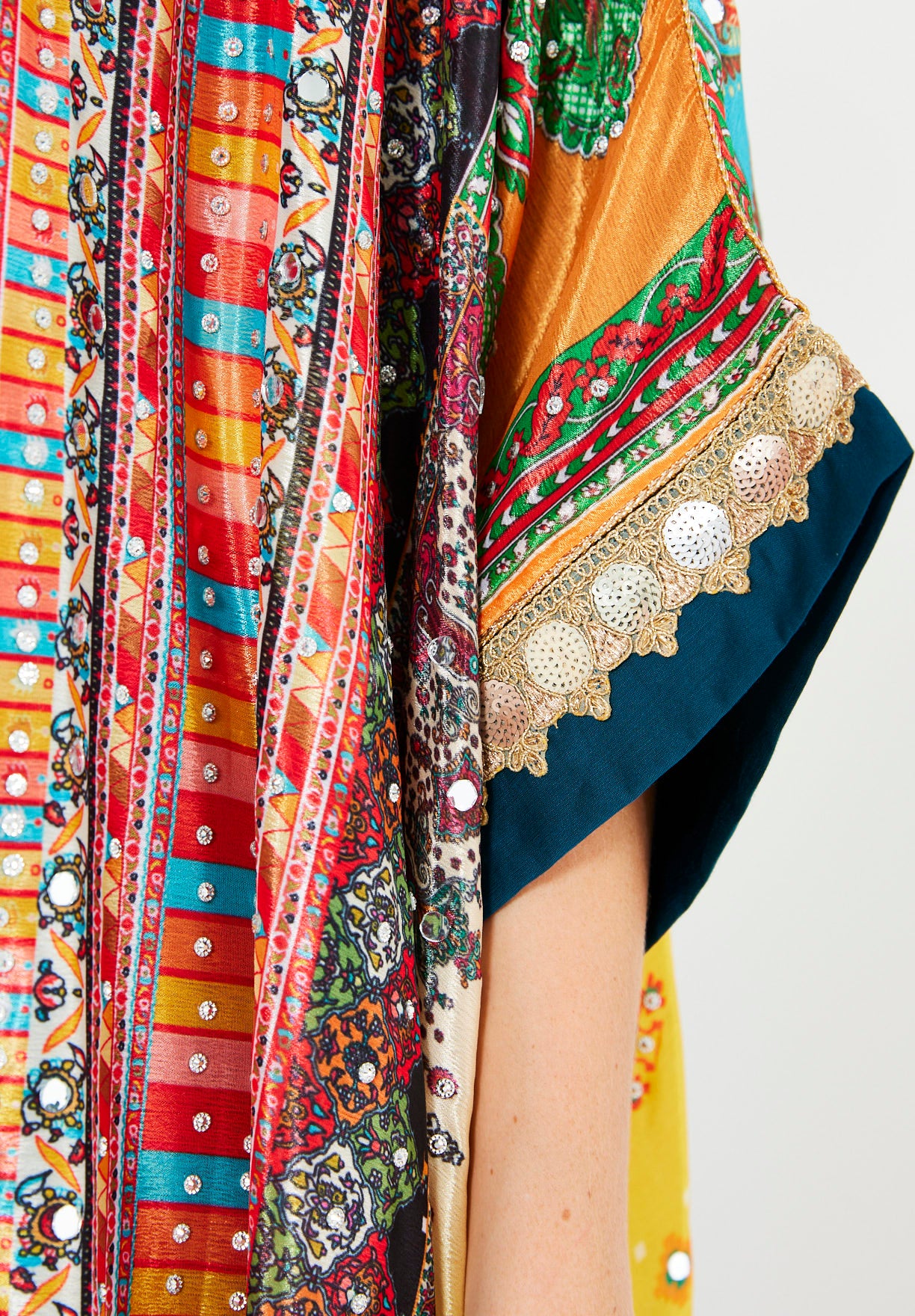 Vibrant Printed Bisht & Dress Set