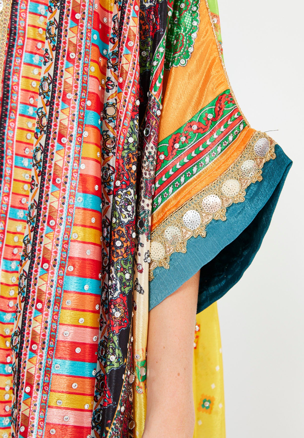 Vibrant Printed Bisht & Dress Set