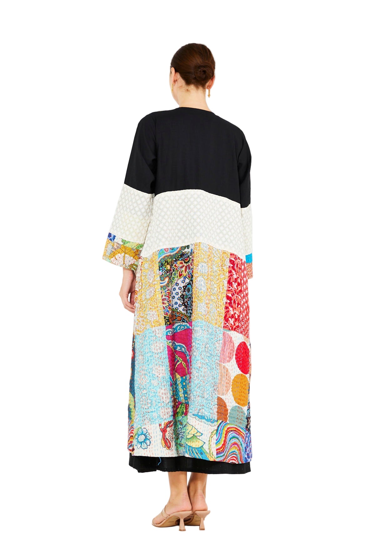 Traditional Kantha Patchwork Bisht & Dress Set