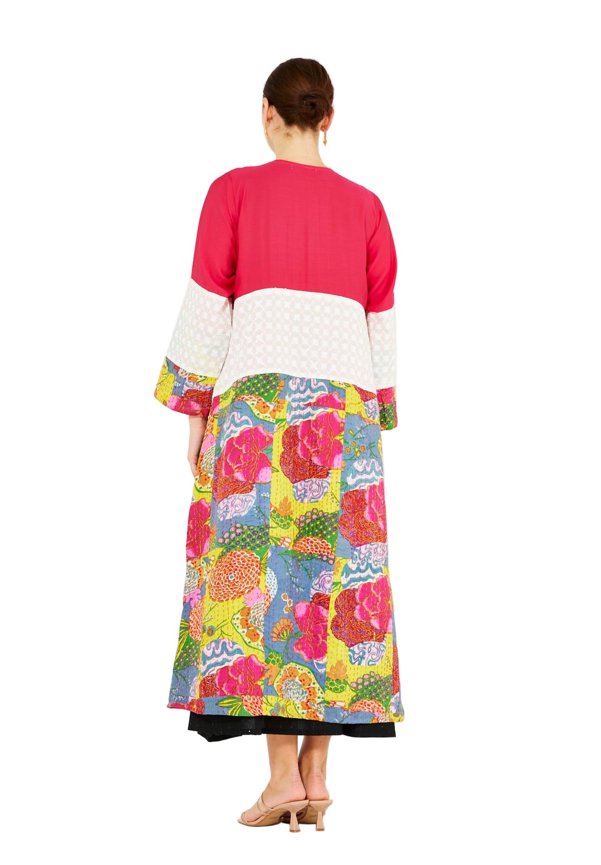 Traditional Kantha Patchwork Bisht & Dress Set