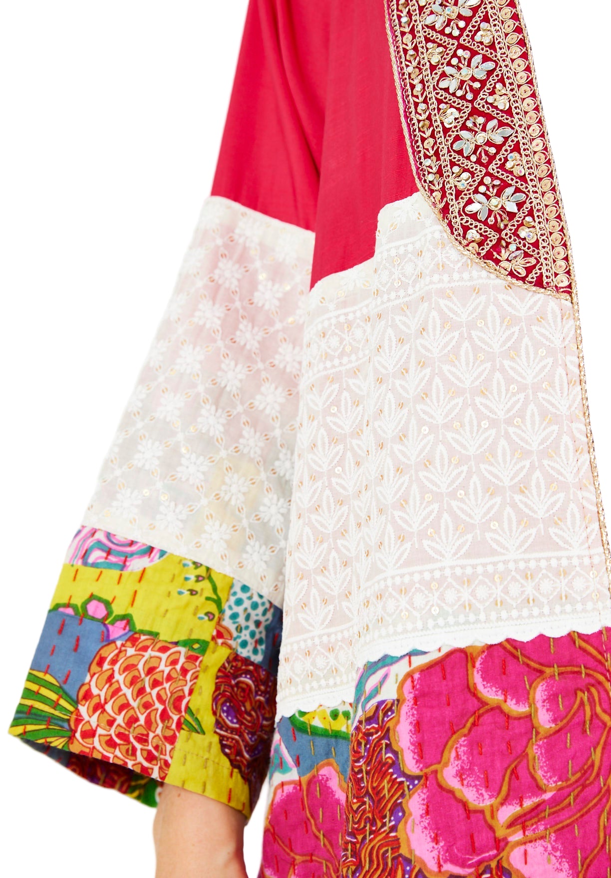 Traditional Kantha Patchwork Bisht & Dress Set