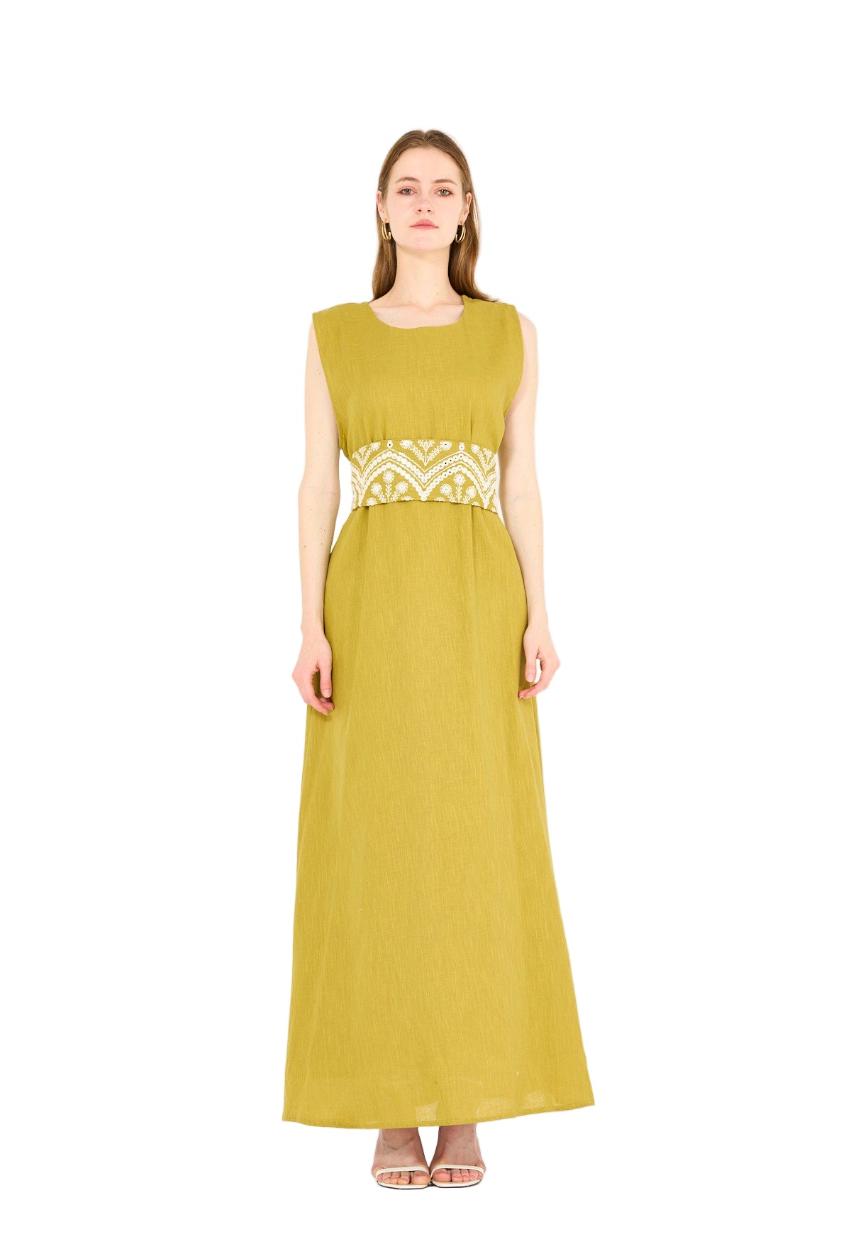 Cropped Fringe Embroidered Linen Jacket Set