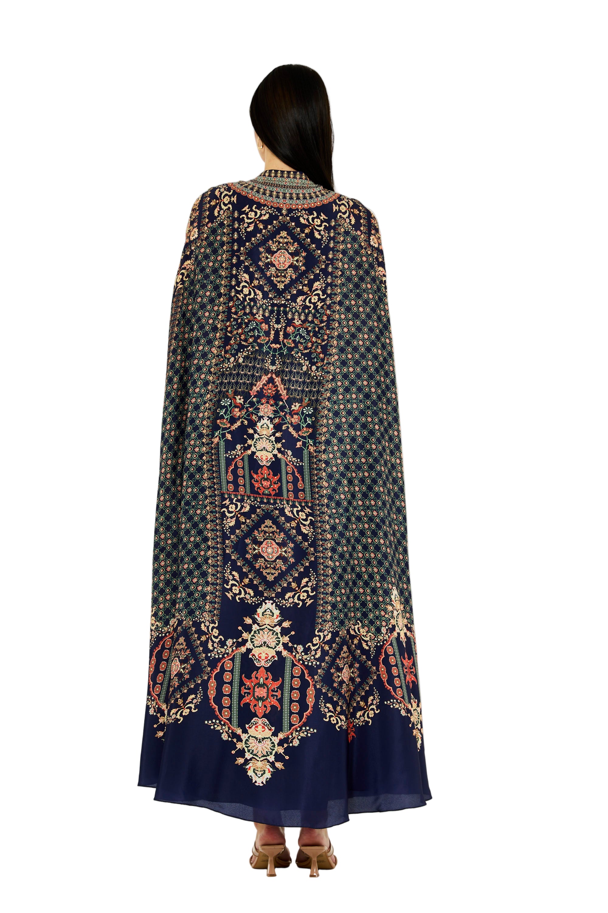 Heritage Motifs Print Bisht & Dress Set