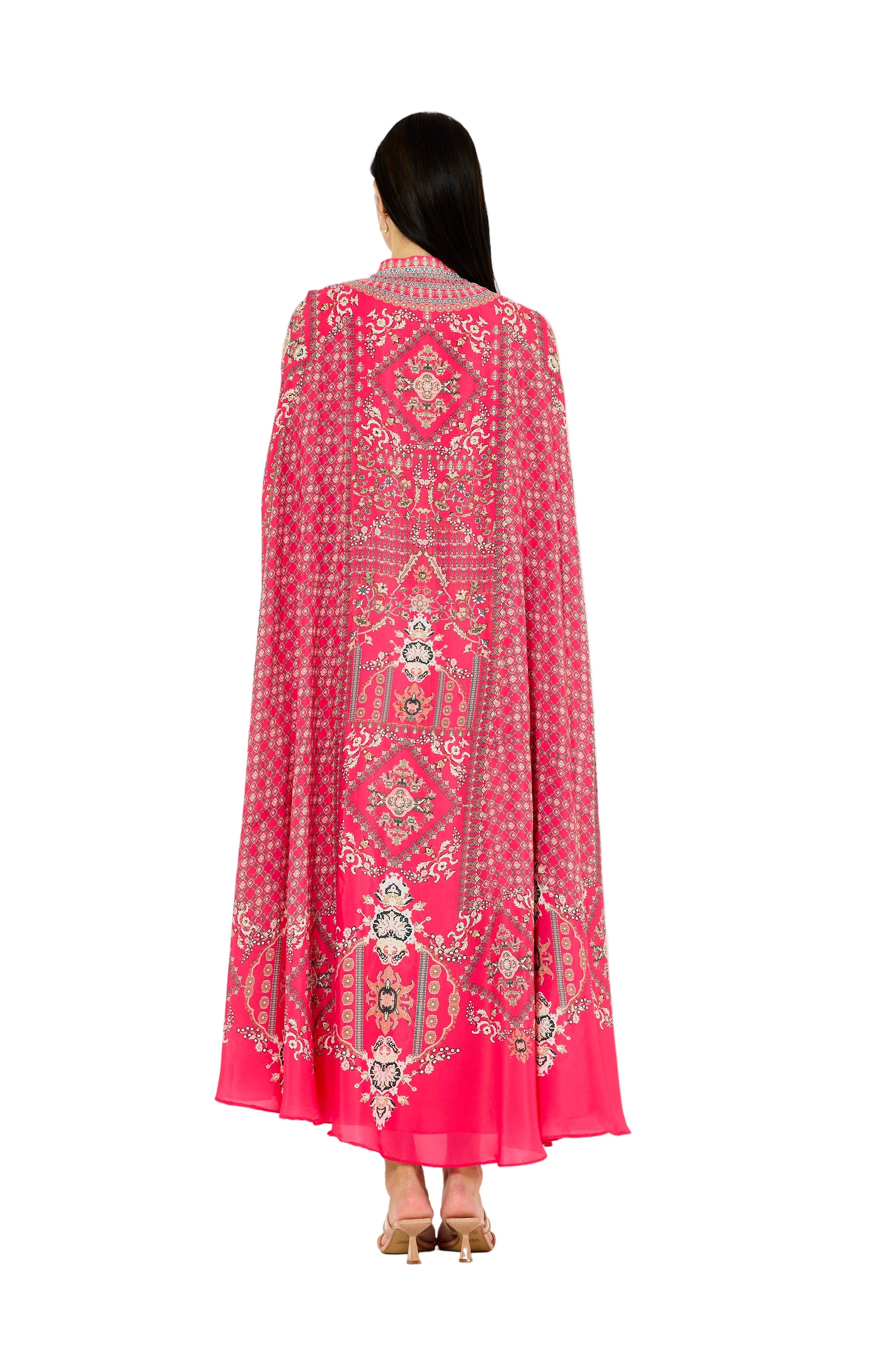 Heritage Motifs Print Bisht & Dress Set