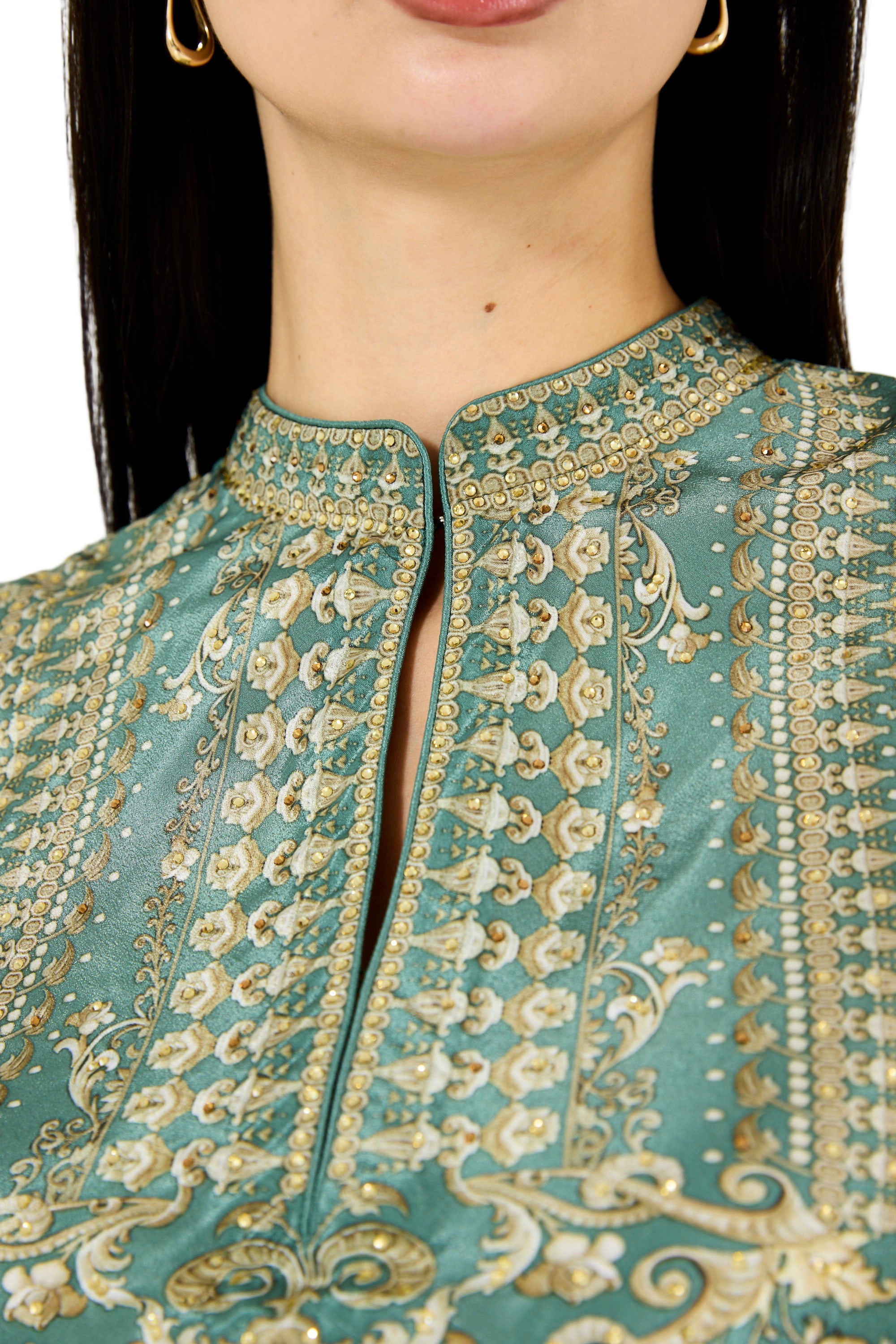 Sleeveless 3D Floral Print Maxi Dress