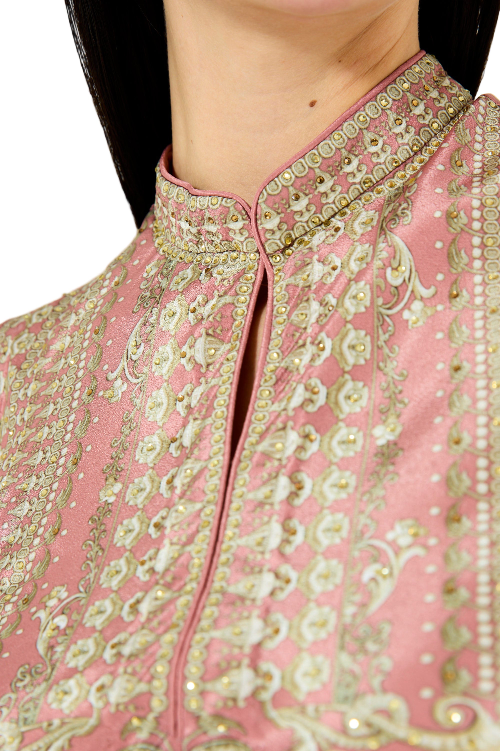 Sleeveless 3D Floral Print Maxi Dress