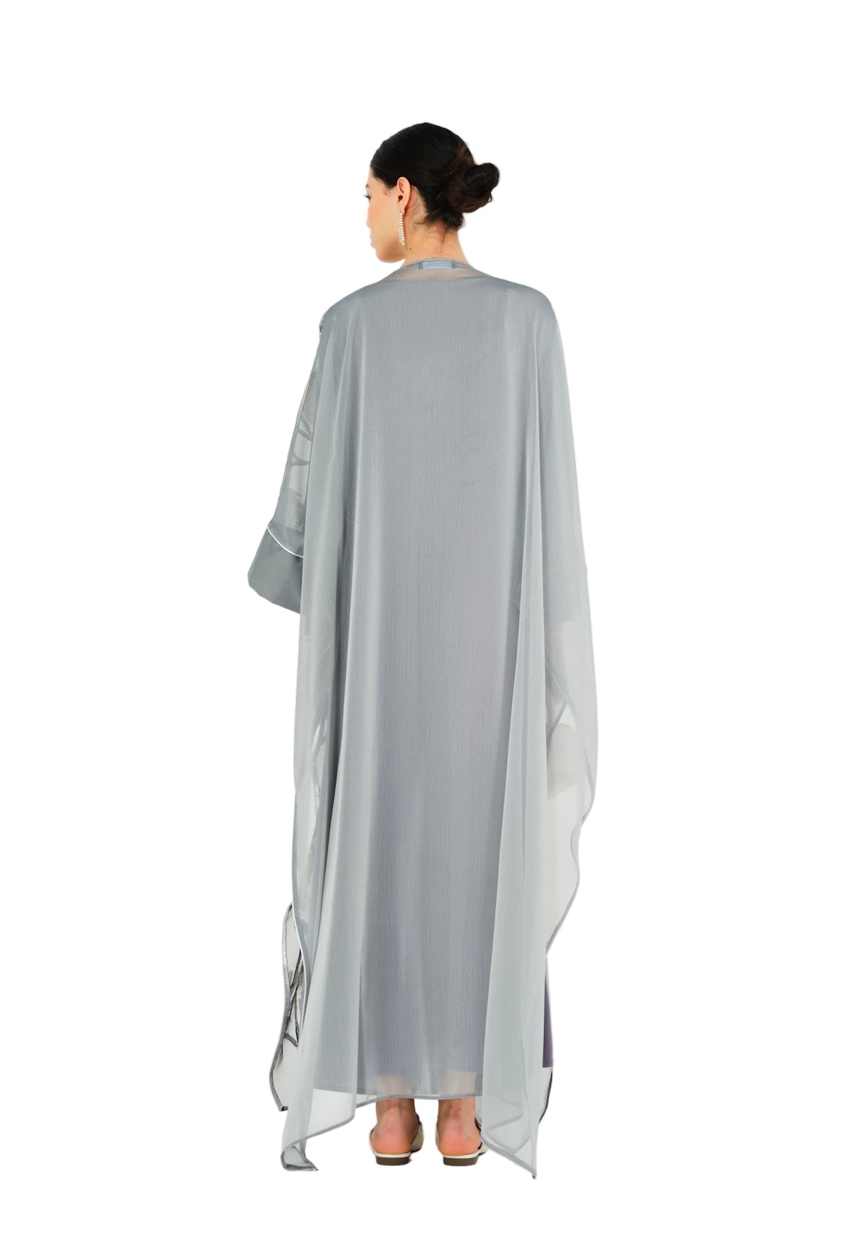 Stunning Asymmetrical Jalabiya with V-Neckline with Kimono Sleeves