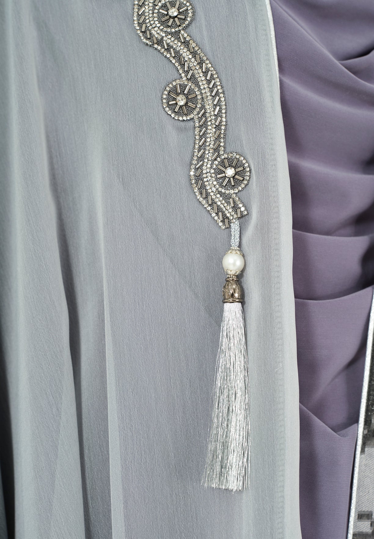 Stunning Asymmetrical Jalabiya with V-Neckline with Kimono Sleeves