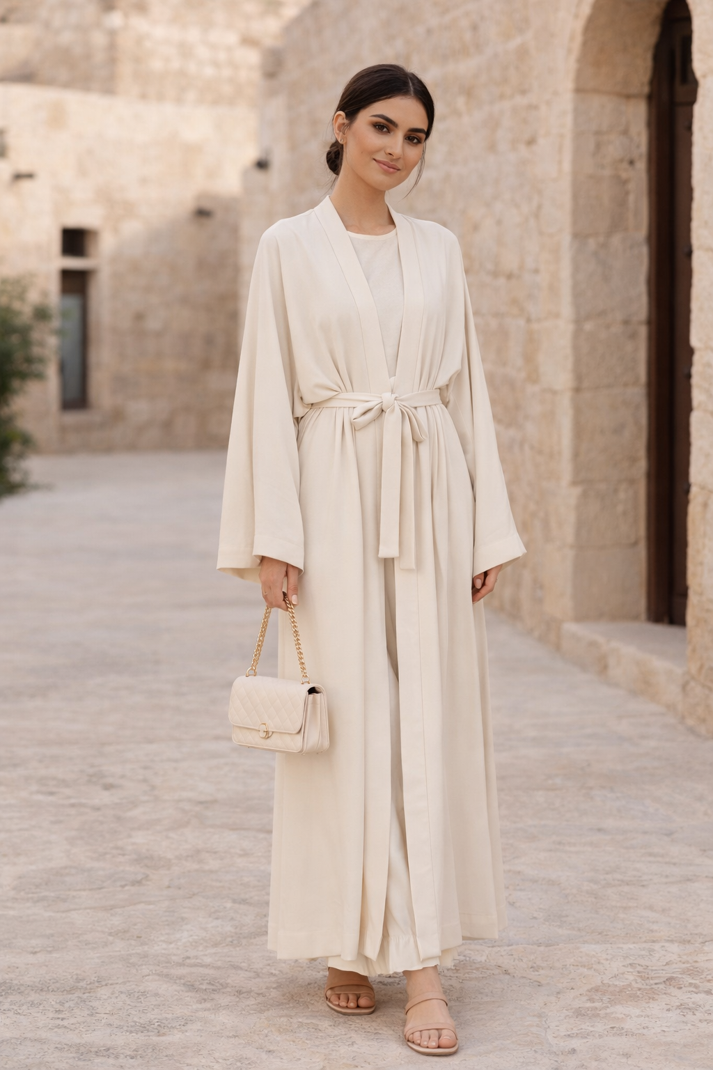 Stylish Loose fitted Jalabiya With Flared Pant